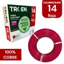 CABLE ELECTRICO 14 AWG ROJO 7 HILOS TROEN