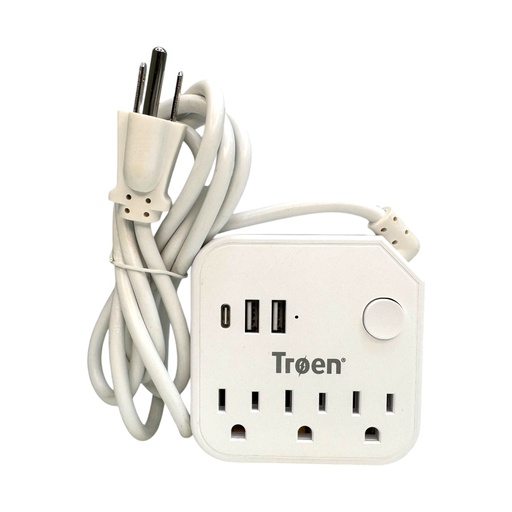 [13066] REGLETA MULTICONTACTO 1.5M BLANCO TROEN