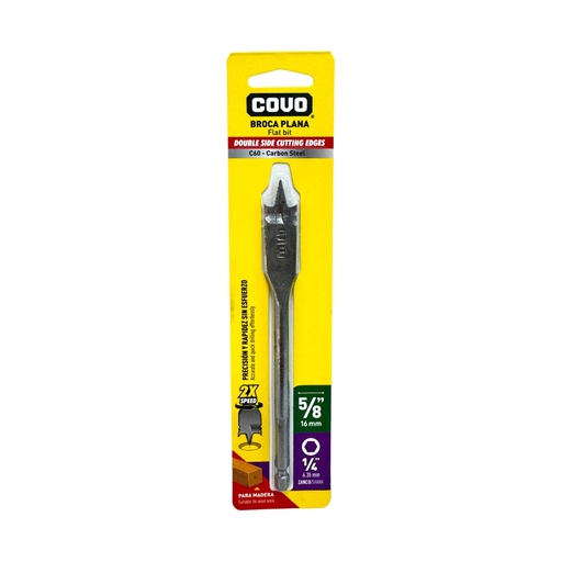 [13072] MECHA PLANA PARA MADERA 5/8" COVO