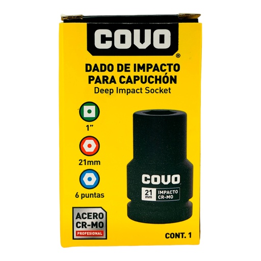 [13089] DADO DE IMPACTO 21MM X 1” COVO