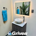 ESPEJO CUADRADO 80X60CM LUZ LED GRIVEN