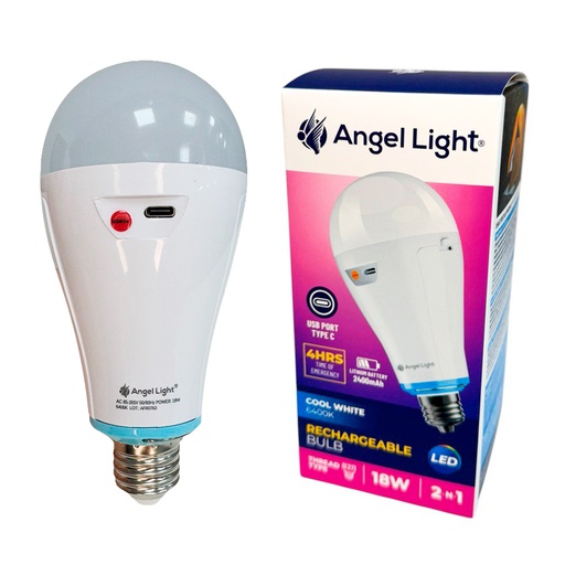 [13132] BOMBILLO 18W RECARGABLE 6400K ANGEL LIGHT