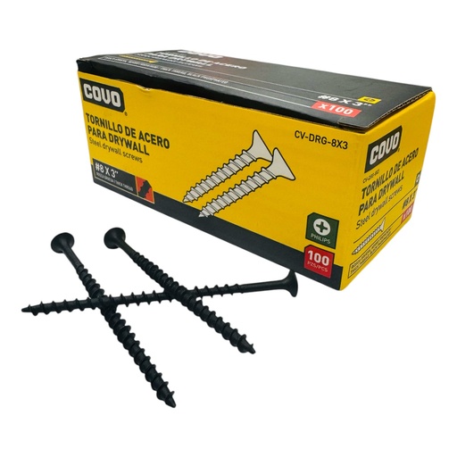 [13152] TORNILLO DRYWALL 8 X 3" 100 PZA COVO