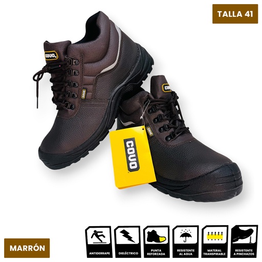 [13158] BOTAS DE SEGURIDAD INDUSTRIAL TALLA 41 COVO