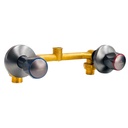 LLAVE DOBLE PARA DUCHA GRIS METALICO GRIVEN