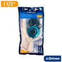 SIFON FLEXIBLE DOBLE CON CANASTA PARA FREGADERO 1 1/2" GRIVEN
