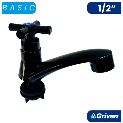 [13192] GRIFERIA PARA LAVAMANOS INDIVIDUAL ABS NEGRO GRIVEN