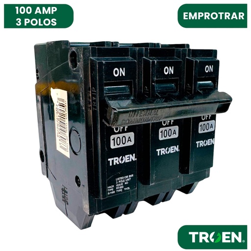 [13212] BREAKER PARA EMPOTRAR TERMOMAGNETICO 100A 3P TROEN
