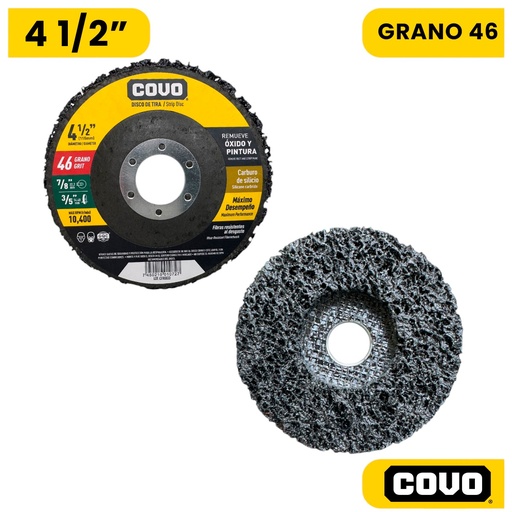 [13234] DISCO PARA PULIR 4 1/2" GRANO 46 COVO