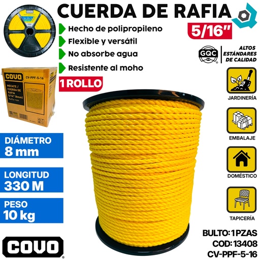 [13408] RAFIA 5/16" 1000 METROS COVO