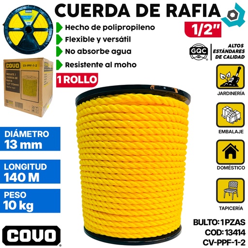 [13414] RAFIA 1/2" 140 METROS COVO