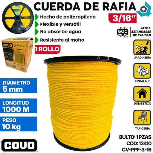 [13410] RAFIA 3/16" 1000 METROS COVO