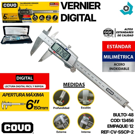 [13456] VERNIER DIGITAL 6" COVO