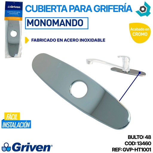 [13460] CUBIERTA PARA GRIFERIA MONOMANDO GRIVEN