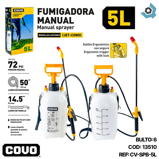 [13510] ATOMIZADOR MANUAL 5L COVO