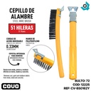 - CEPILLO DE ALAMBRE CON ESPÁTULA INTEGRADA