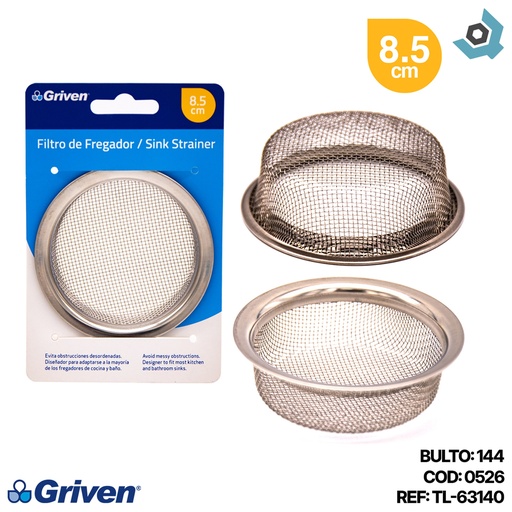 [0526] COLADOR PARA FREGADERO 8.5CM GRIVEN