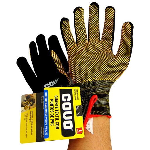 [10011] GUANTES DE SEGURIDAD CON PUNTOS DE PVC COVO