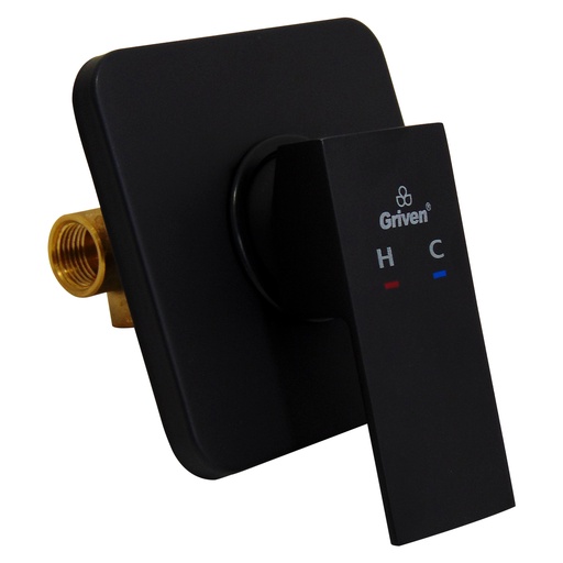 [10043] LLAVE PARA DUCHA 1/2" DOBLE TEMPERATURA GRIVEN BLACK
