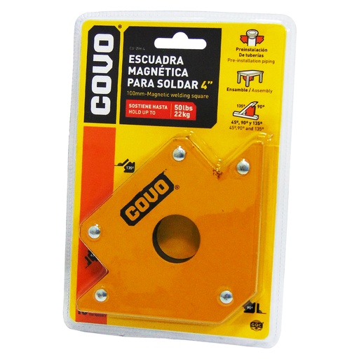 [10049] ESCUADRA MAGNETICA 4" MULTIUSO COVO