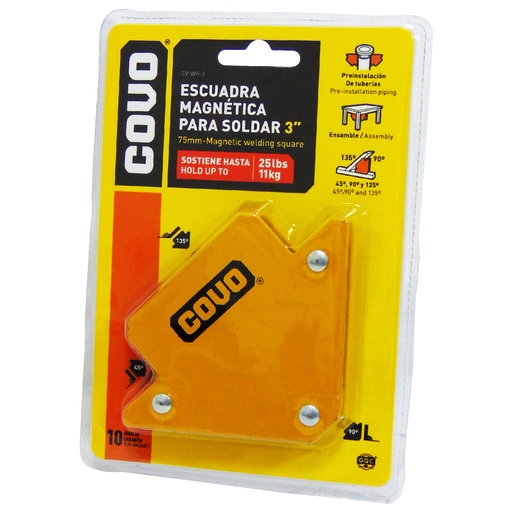 [10068] ESCUADRA MAGNETICA 3" MULTIUSO COVO