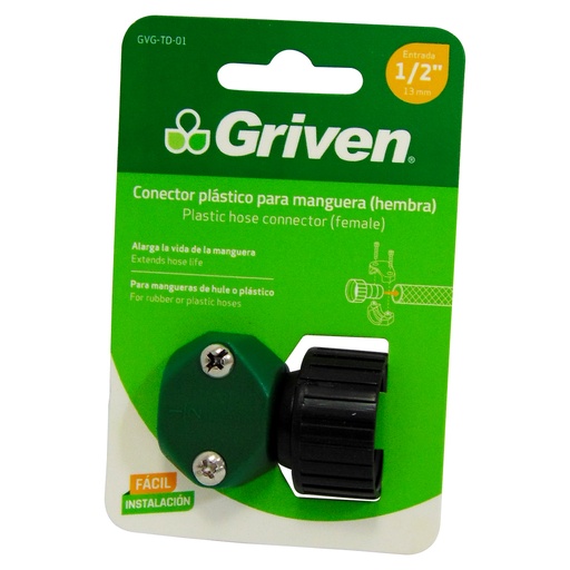 [10075] CONECTOR PARA MANGUERAS 1/2" HEMBRA GRIVEN