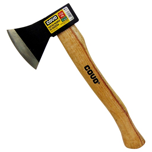 [10083] HACHA 600G MANGO DE MADERA COVO
