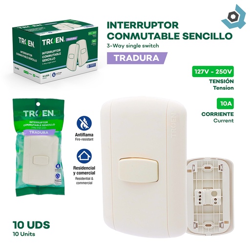 [10093] APAGADOR INDIVIDUAL 3 WAY BEIGE TROEN