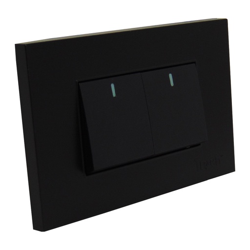 [10098] APAGADOR DOBLE 3 WAY NEGRO TROEN