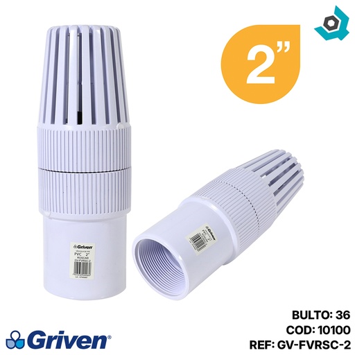 [10100] CHEQUE 2" DE PVC CON ROSCA GRIVEN