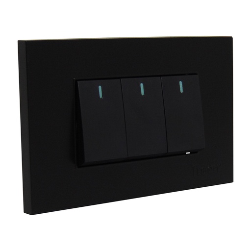 [10117] APAGADOR TRIPLE 3 WAY NEGRO TROEN