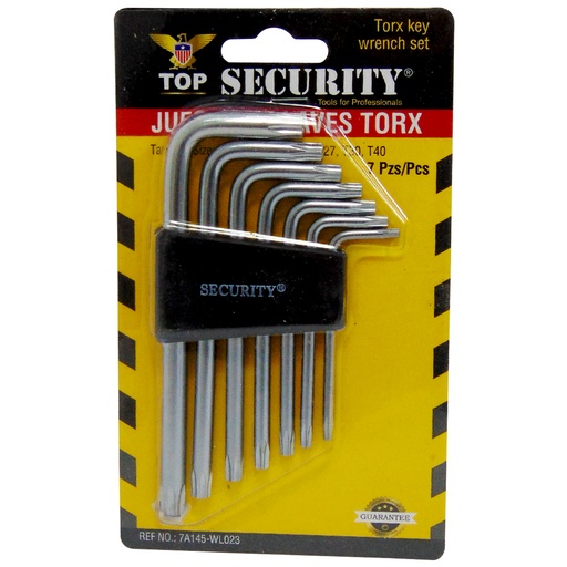 [10123] JUEGO DE LLAVES ALLEN TORX 7 PIEZAS SECURITY