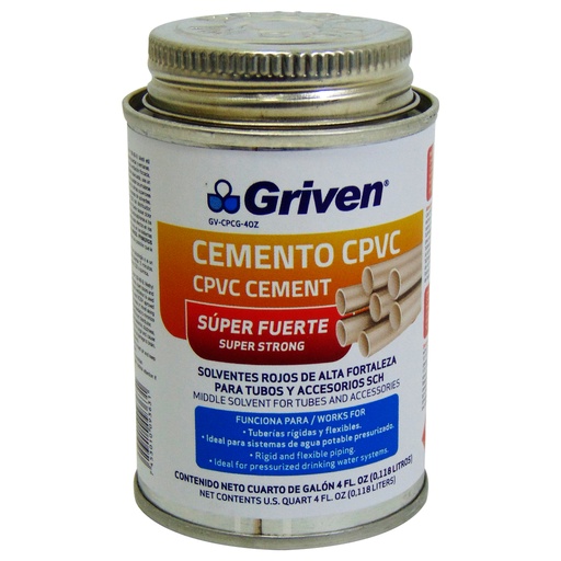 [10153] SOLDADURA CPVC PARA AGUA CALIENTE 4ONZ GRIVEN