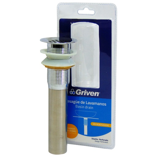 [10159] DESAGUE PARA LAVAMANOS 1 1/4" X 19CM METALICO GRIVEN