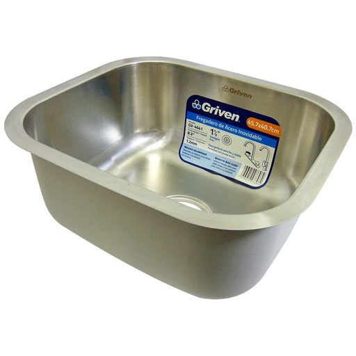[10163] FREGADERO INDIVIDUAL 45.7X40.7CM ACERO INOXIDABLE GRIVEN