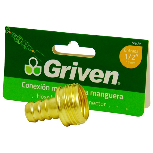 [10172] CONECTOR PARA MANGUERA 1/2" MACHO GRIVEN