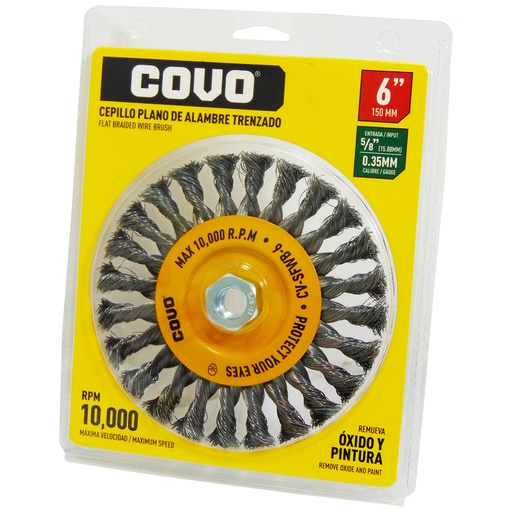 [10176] DISCO CEPILLO PLANO DE ALAMBRE 6" X 5/8" COVO