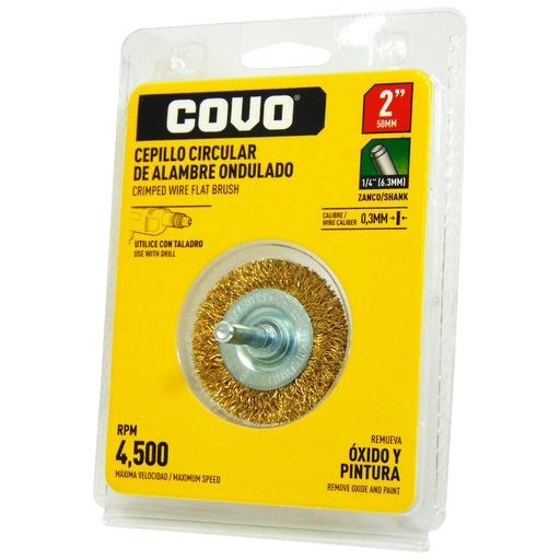 [10179] DISCO CEPILLOPLANO DE ALAMBRE 2" X 1/4" COVO