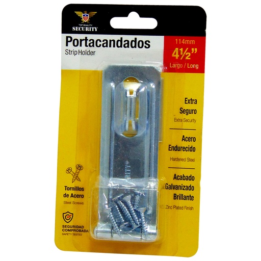 [10189] PORTA CANDADO 4.5" CROMADO SECURITY