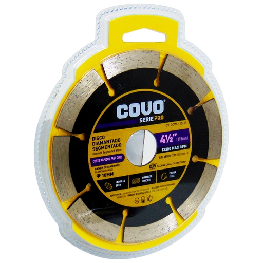[10213] DISCO DIAMANTADO 4 1/2" SEGMENTADO COVO PRO