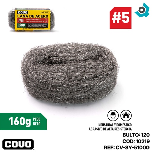 [10219] LANA DE ACERO #5 100G COVO