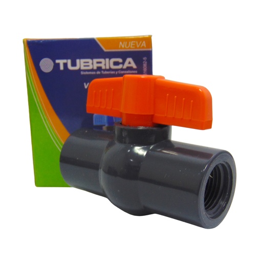 [10317] VALVULA 1/2" DE PVC CON ROSCA HEMBRA TUBRICA