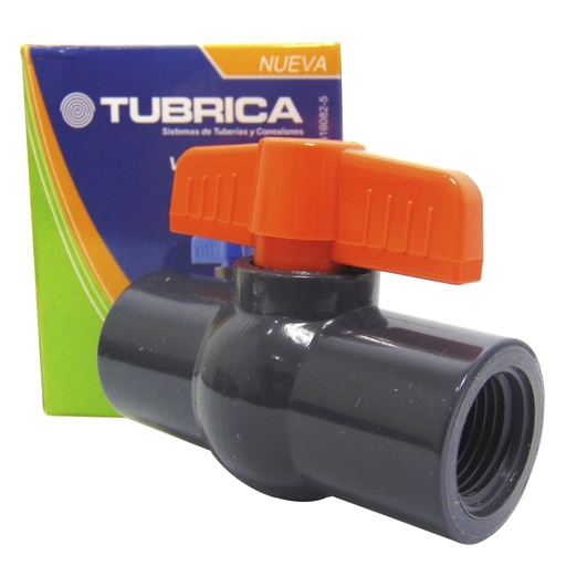 [10318] VALVULA 3/4" DE PVC CON ROSCA HEMBRA TUBRICA