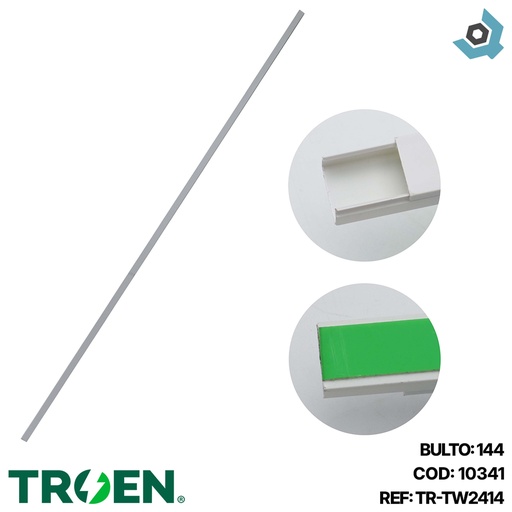 [10341] CANALETA DE PVC 24 X 2000MM TROEN