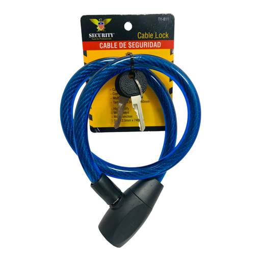 [10356] CANDADO PARA BICICLETA 12.5MM X 74CM SECURITY