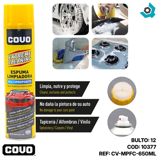 [10377] LIMPIADOR DE ESPUMA MULTIPROPOSITO 650ML COVO