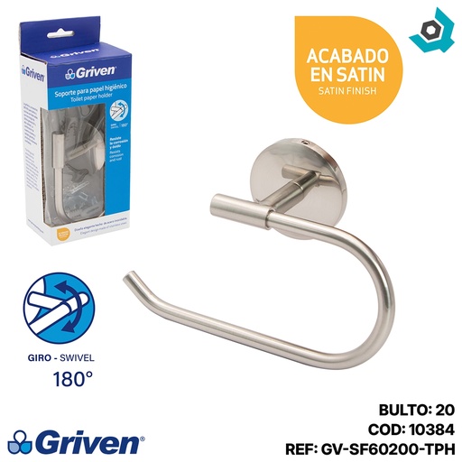 [10384] SOPORTE PARA PAPEL HIGIENICO SATINADO GRIVEN