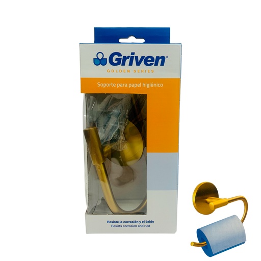 [10385] SOPORTE PARA PAPEL HIGIENICO DORADO GRIVEN GOLDEN