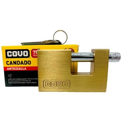 [10398] CANDADO 75MM ANTICIZALLA COVO
