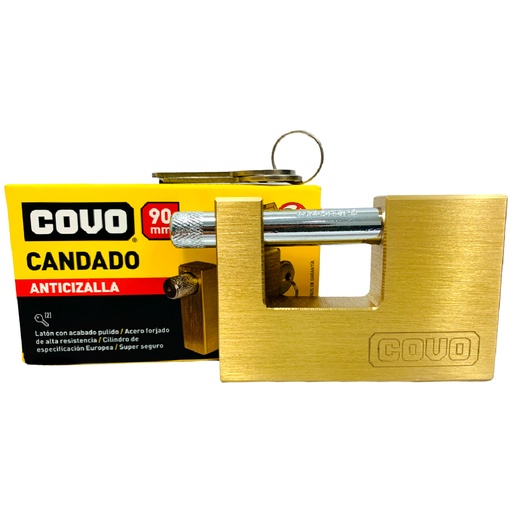 [10399] CANDADO 90MM ANTICIZALLA COVO